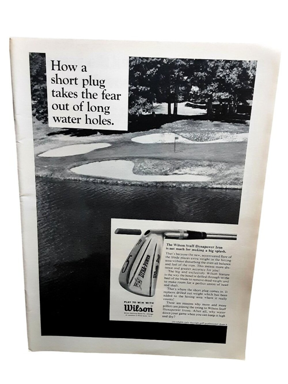 1967 Wilson Dynapower Golf Club Vintage Golf Decor Wall Art Ad